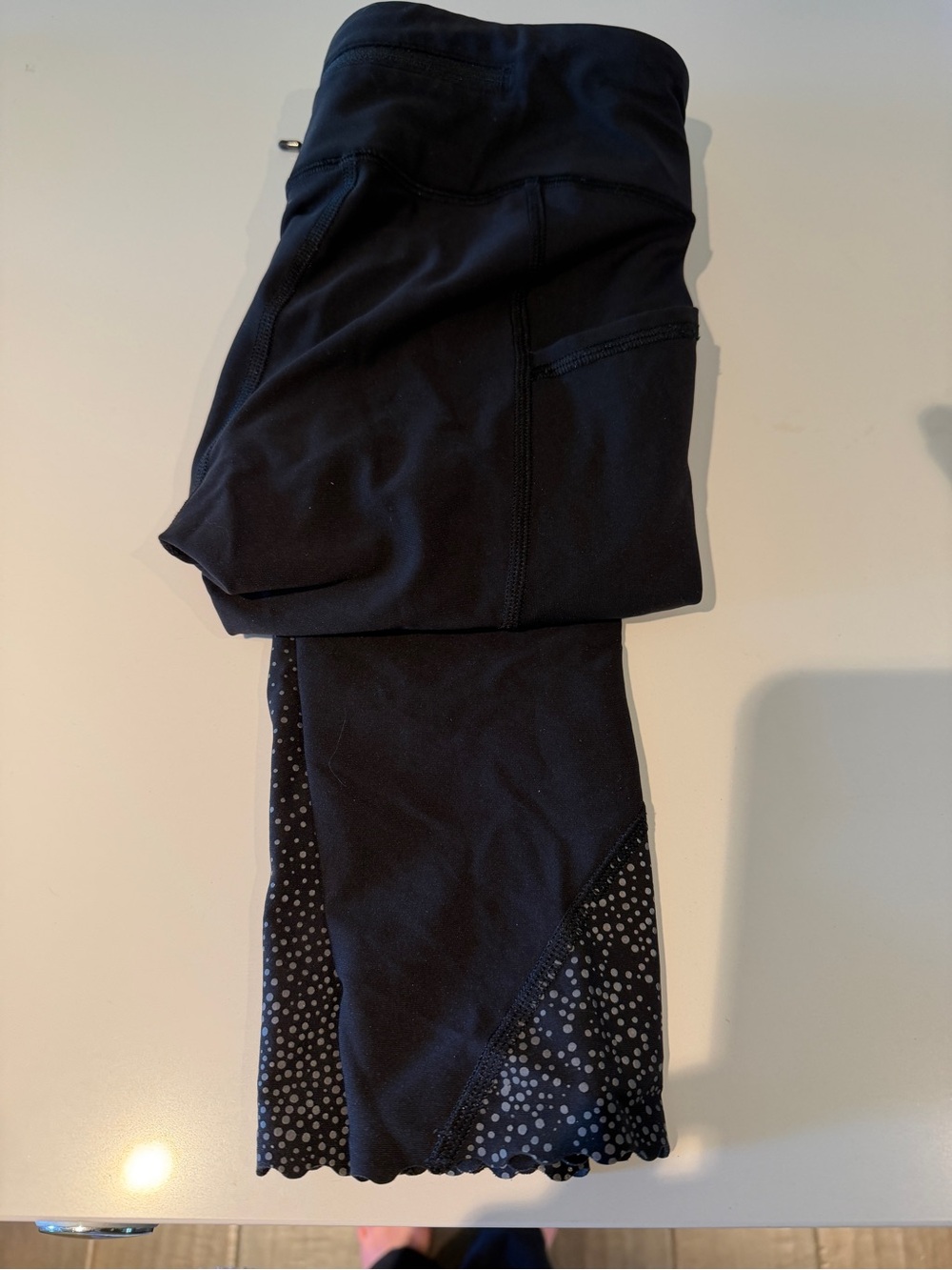 lululemon athletica Black Leggings with Dot Accent - Tight Stuff Tight